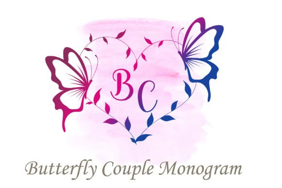 Butterfly Couple Monogram: A Font for Love and Branding
