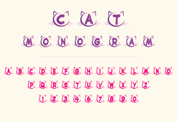 Cat Monogram: A Font That Adds Personality to Your Brand